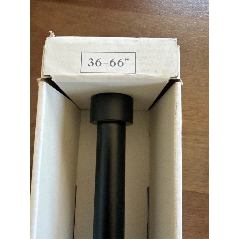 NEW Threshold Brand Steel Curtain Rod Black Finish 36